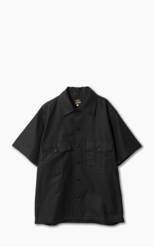 Needles S/S Fatigue Shirt Backsateen Black