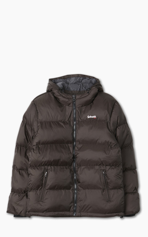 Schott NYC IDAHO2 Puffer Jacket Dark Brown