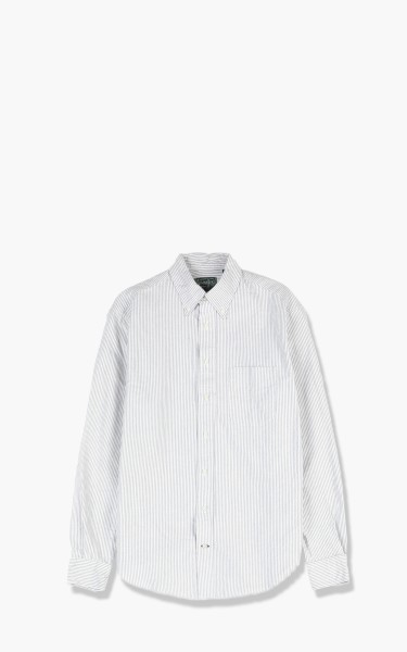 Gitman Vintage Button Down L/S Shirt Grey Stripe Oxford