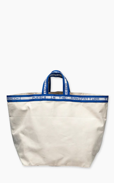 Puebco Clubhouse Tote Bag Manifattura Tabacchi Large Natural/Blue