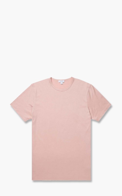 Sunspel Short Sleeve Classic Crewneck T-Shirt Dusty Pink