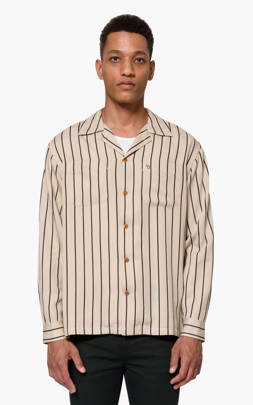 Nudie Jeans Co. - Vincent Hickory Stripe Work Shirt – City