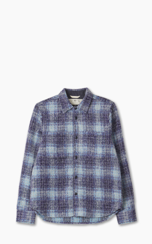 Rogue Territory Plaid Wool Utility Shirt Blue