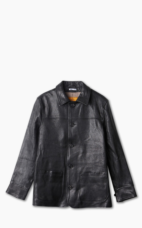 Shangri-La Heritage Enzo Car Coat Leather Black