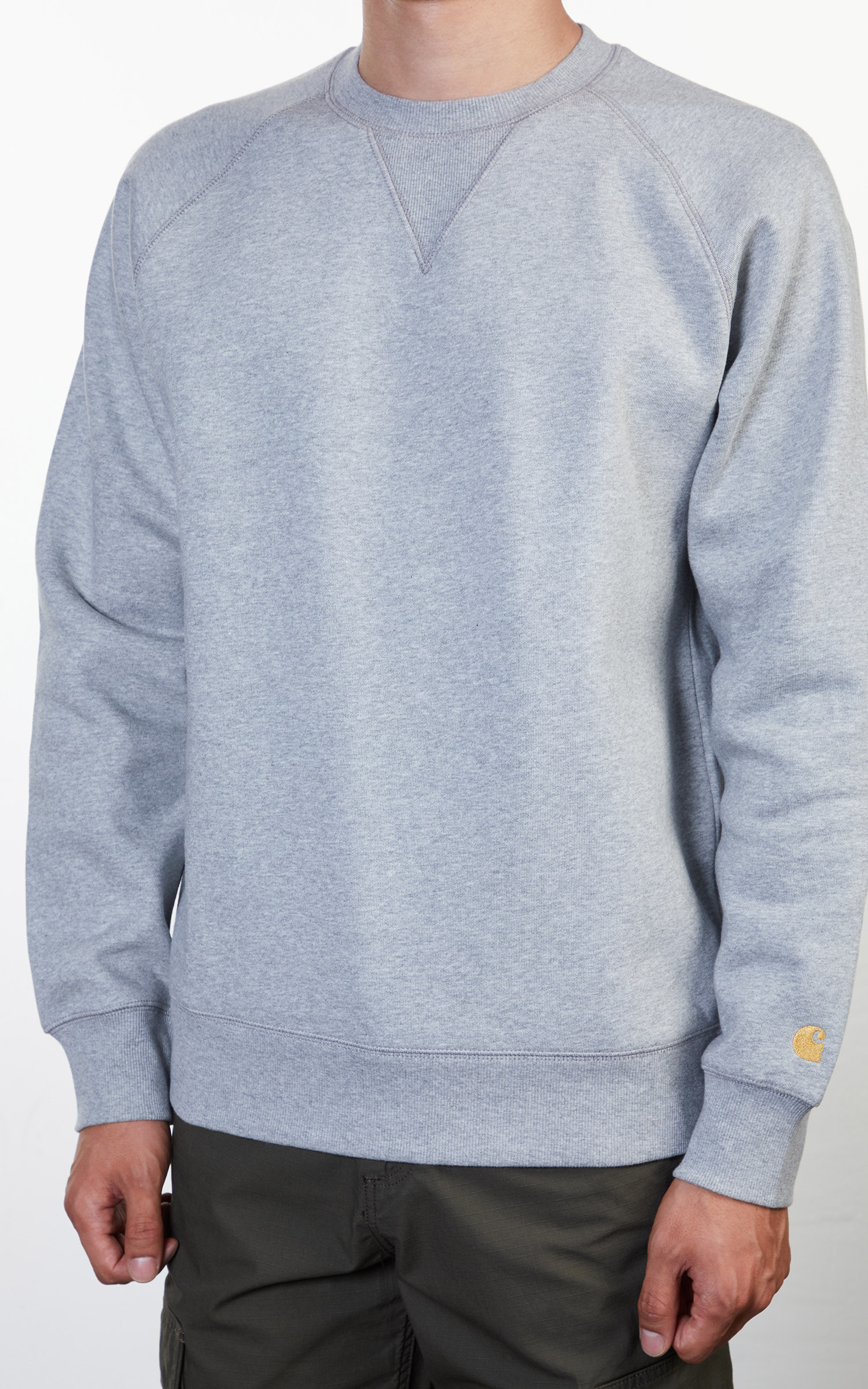 Carhartt WIP Chase Sweatshirt Grey Heather/Gold | Cultizm