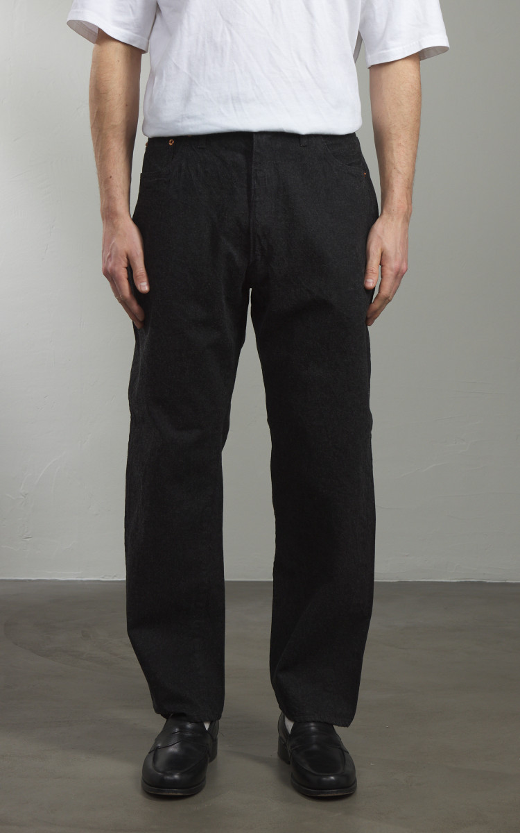Kaptain Sunshine 5P Zipper Front Denim Pants One Wash Black