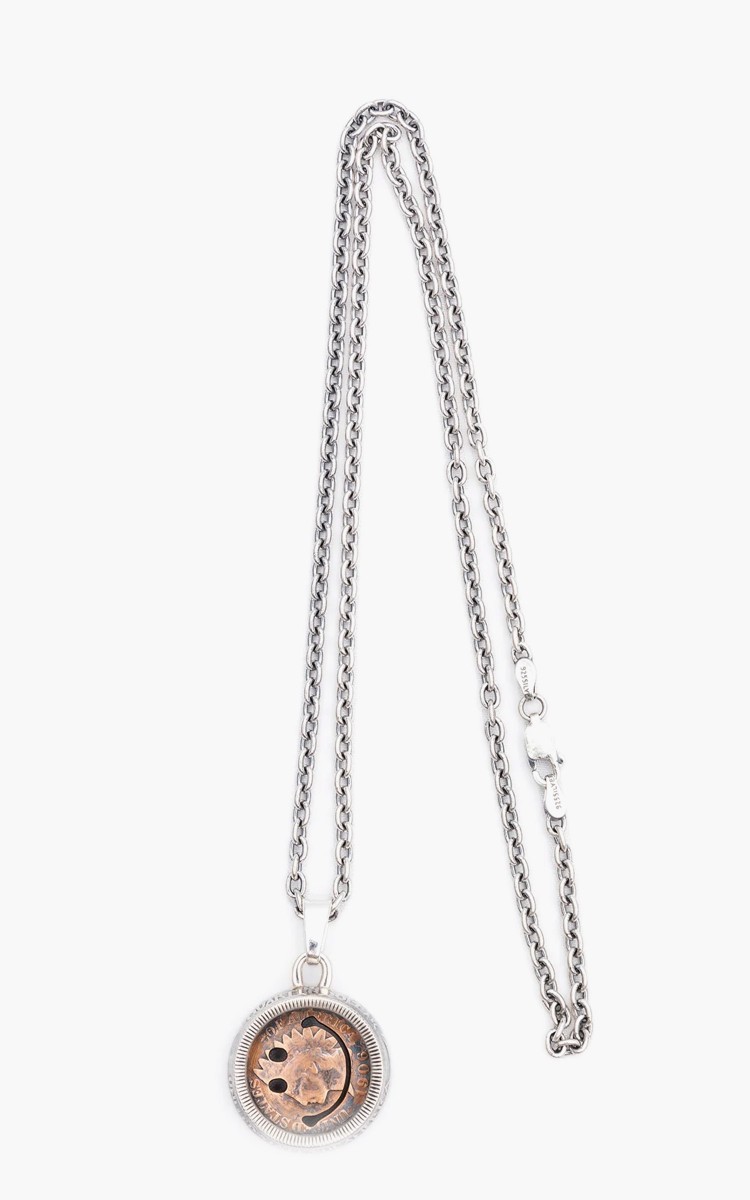 【North Works】SMILE & FLOWER DOUBLE PENDANT NECKLACE N-638 North Works N-249 Penny Smile Quarter Dollar Pendant 925