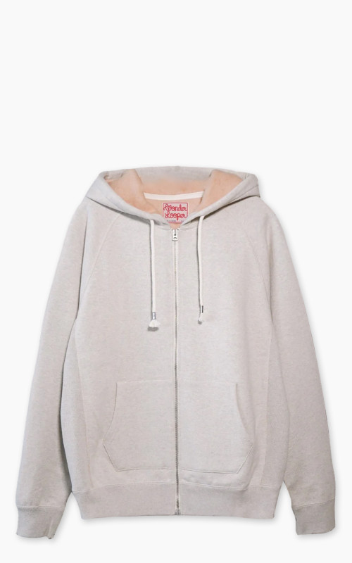 Wonder Looper Zip Hoodie Fleeced Foxfibre® Oatmeal