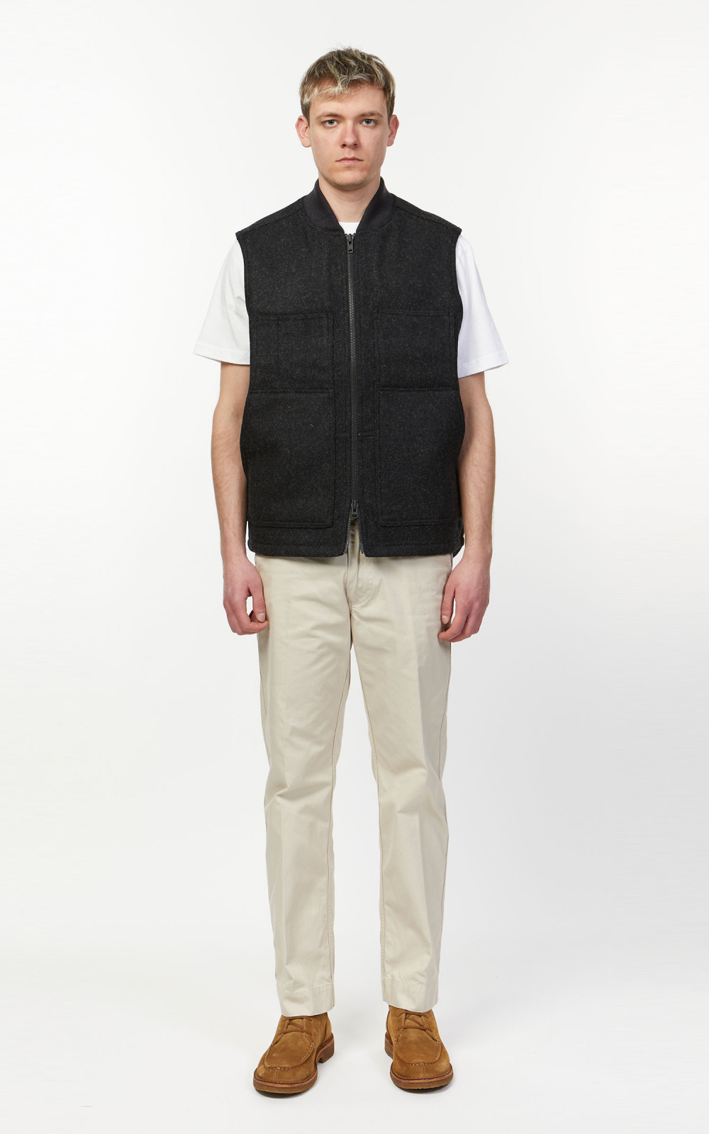 Filson Lined Mackinaw Wool Work Vest Charcoal | Cultizm