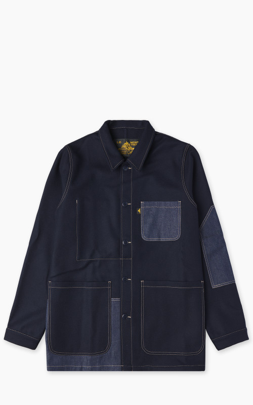 Le Mont St Michel Verdal Patch Wool Work Jacket Navy