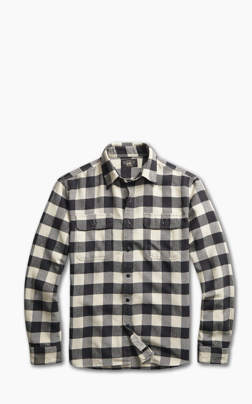 RRL Matlock Western Shirt Black/Cream