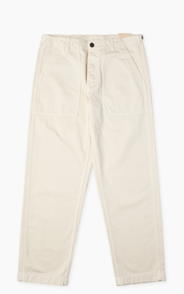 Fortela New Fatigue Pants Herringbone Green Off White