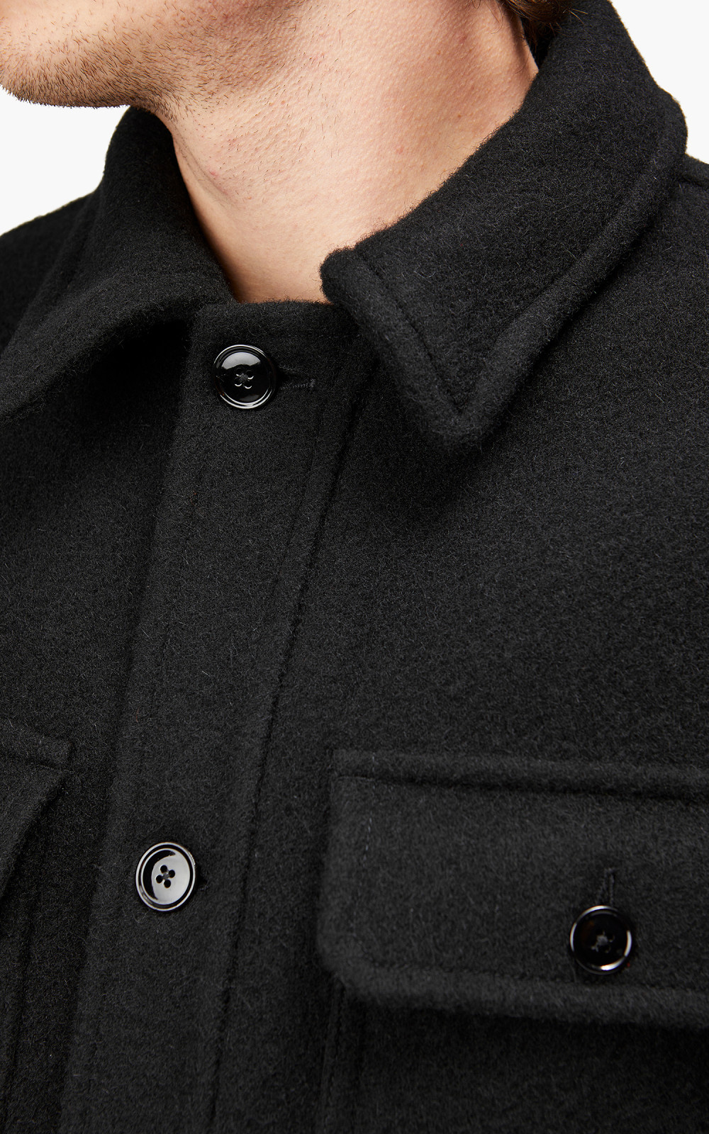 LEMAIRE ハンティングジャケット 46 Lemaire Hunting Jacket Wool Black | Cultizm