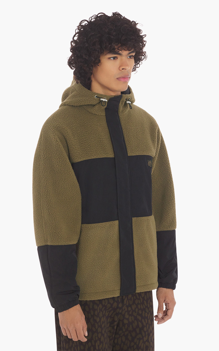 Maison Kitsuné College Patch Color-Block Polar Fleece Blouson 