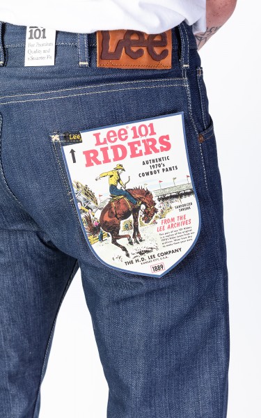 Lee 101 70s Rider Jeans Dry Indigo Selvage 13oz | Cultizm