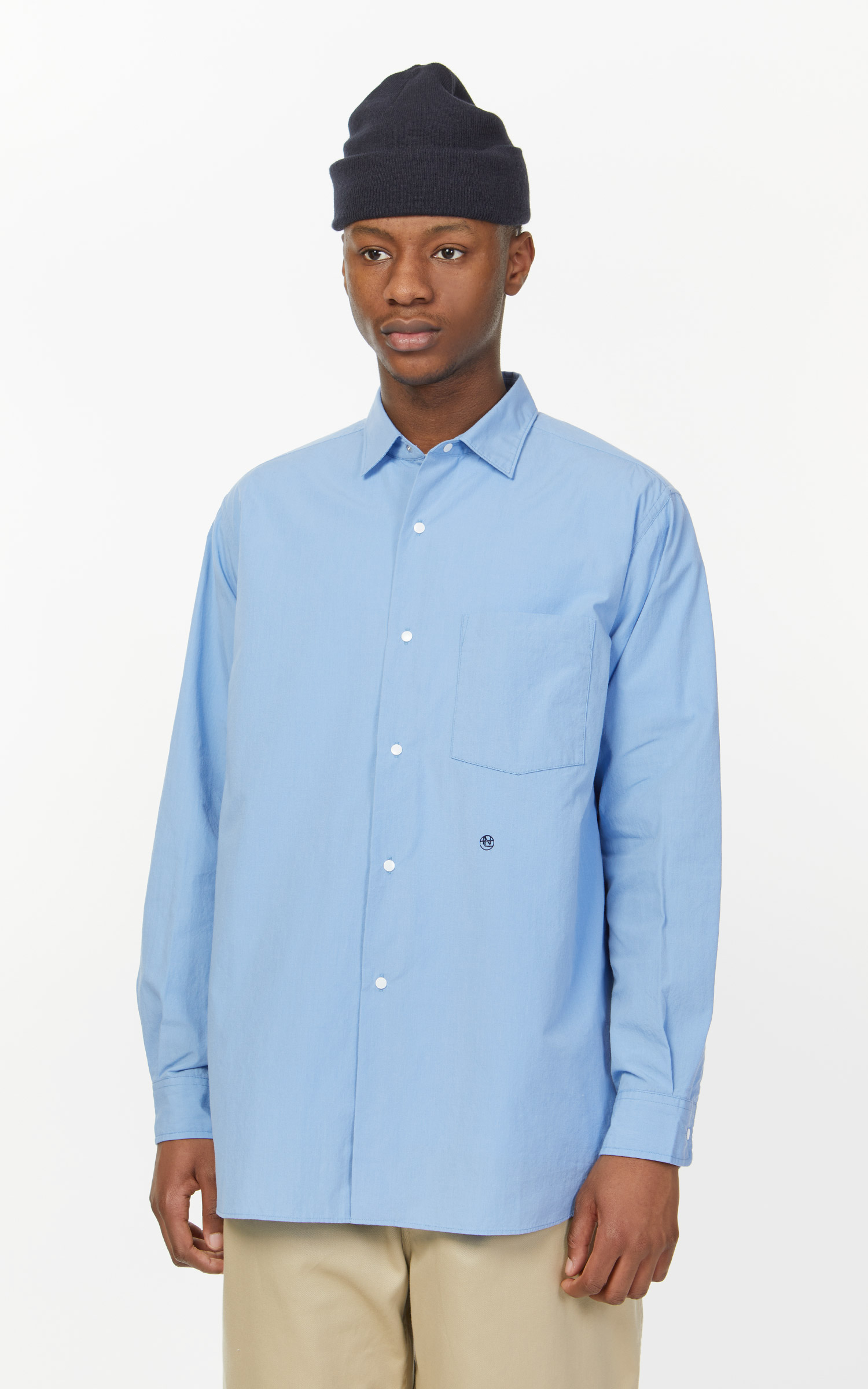 Nanamica Regular Collar Wind Shirt Sax | Cultizm