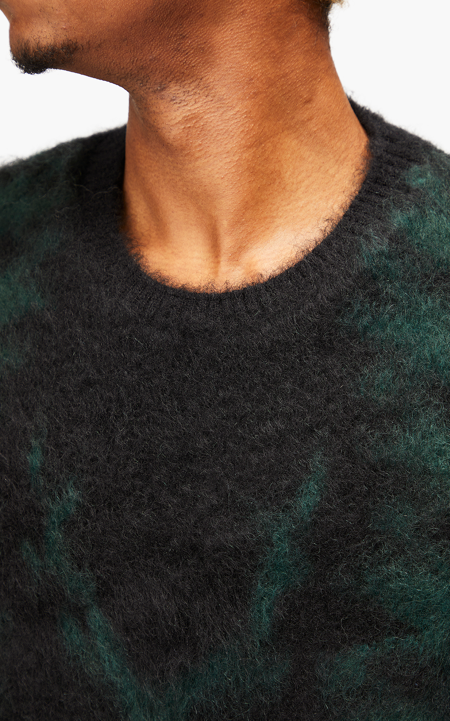 South2 West8 Loose Fit Mohair Sweater Native B-Black | Cultizm