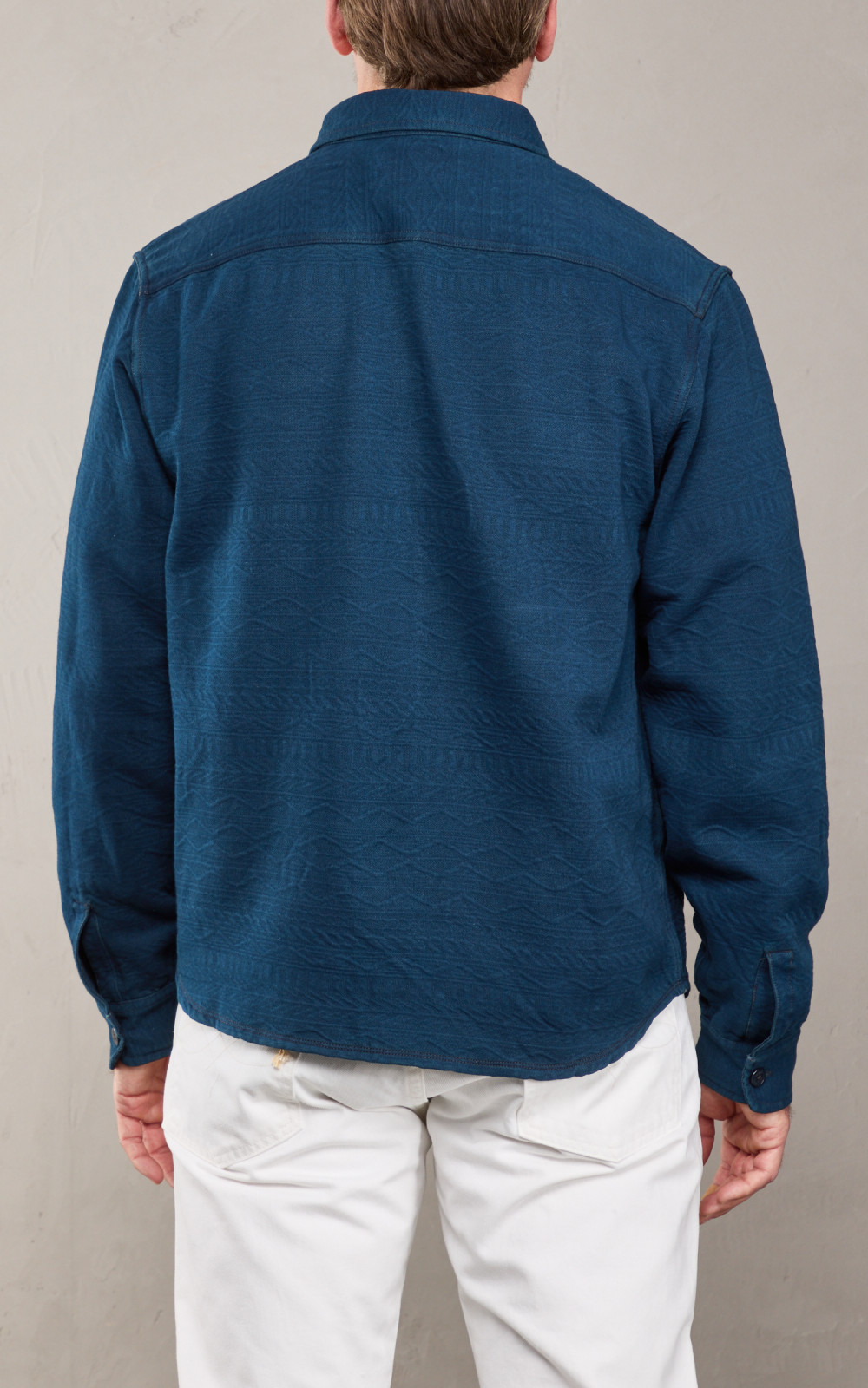 RRL INDIGO NATIVE JACQUARD SHIRT ネルシャツ RRL Indigo Jacquard Workshirt