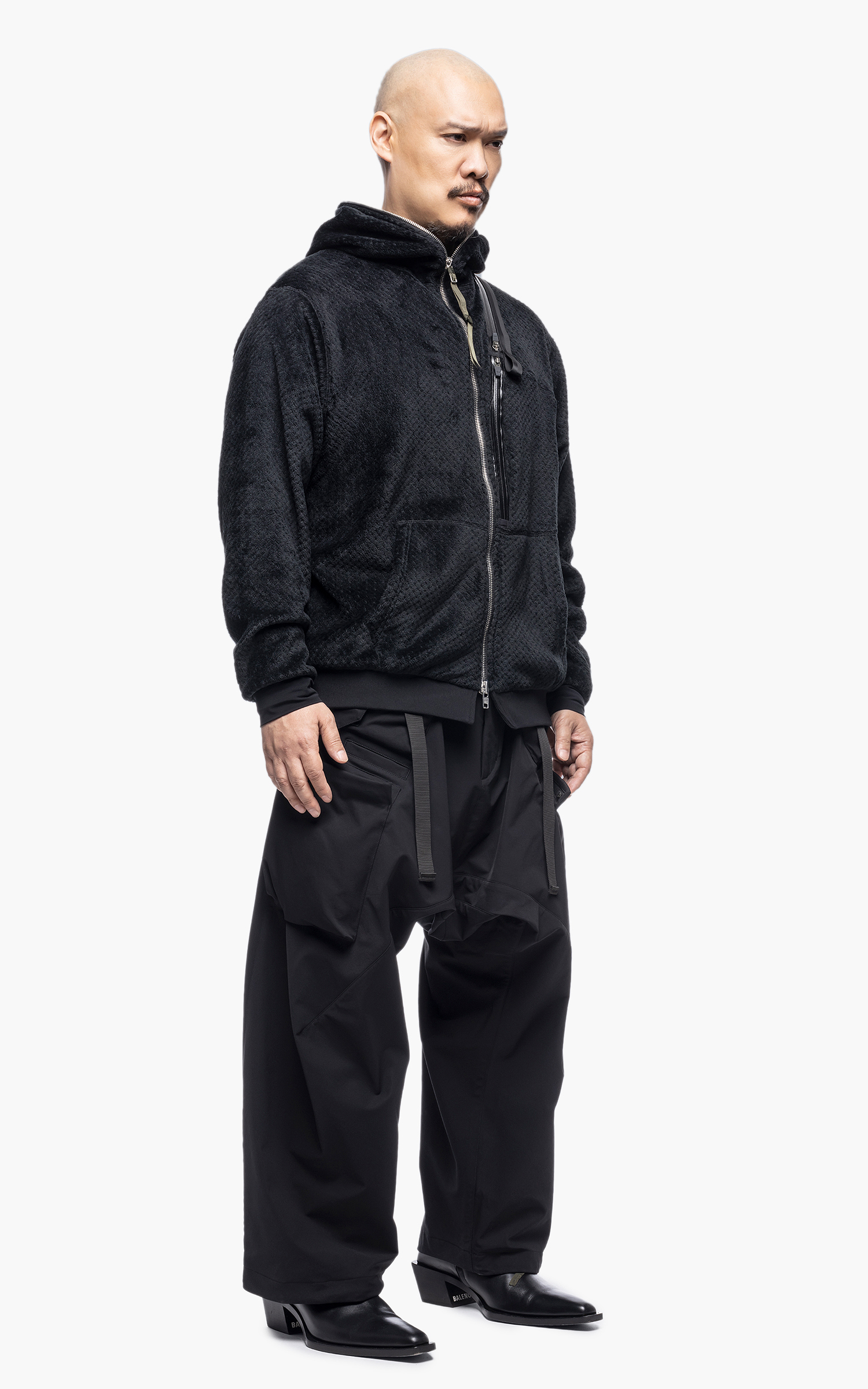 Acronym J117-HL Polartec® High Loft Hooded Insulator Black | Cultizm