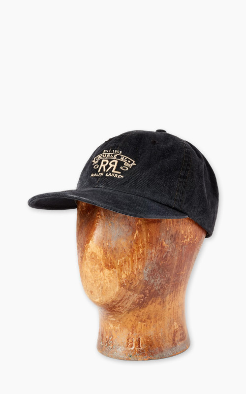 RRL Ranch Logo Twill Ball Cap Black Cultizm