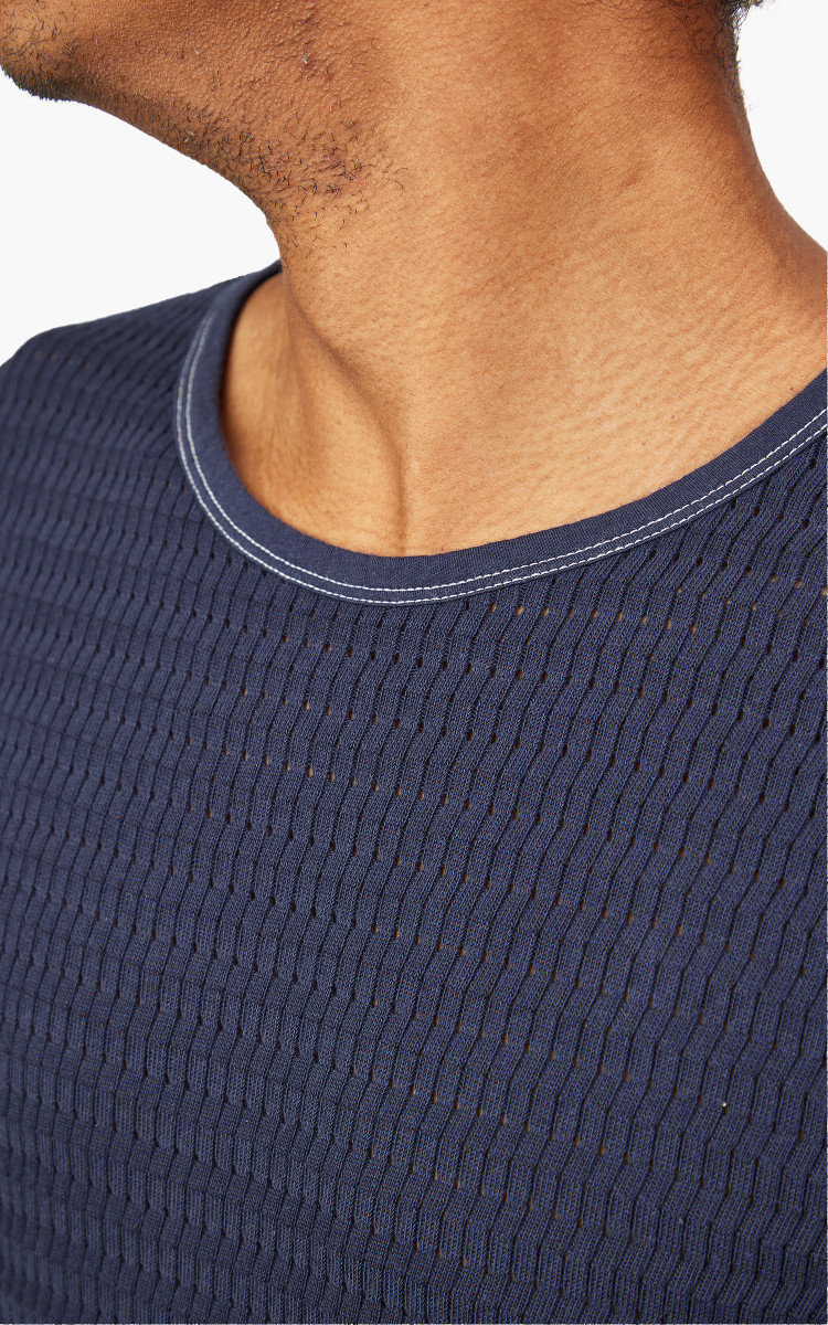 ★人気★【OUR LEGACY】★TANKER T-SHIRT Navy Sport Croche.t★ Our Legacy Tanker T-Shirt Navy Sport Crochet | Cultizm