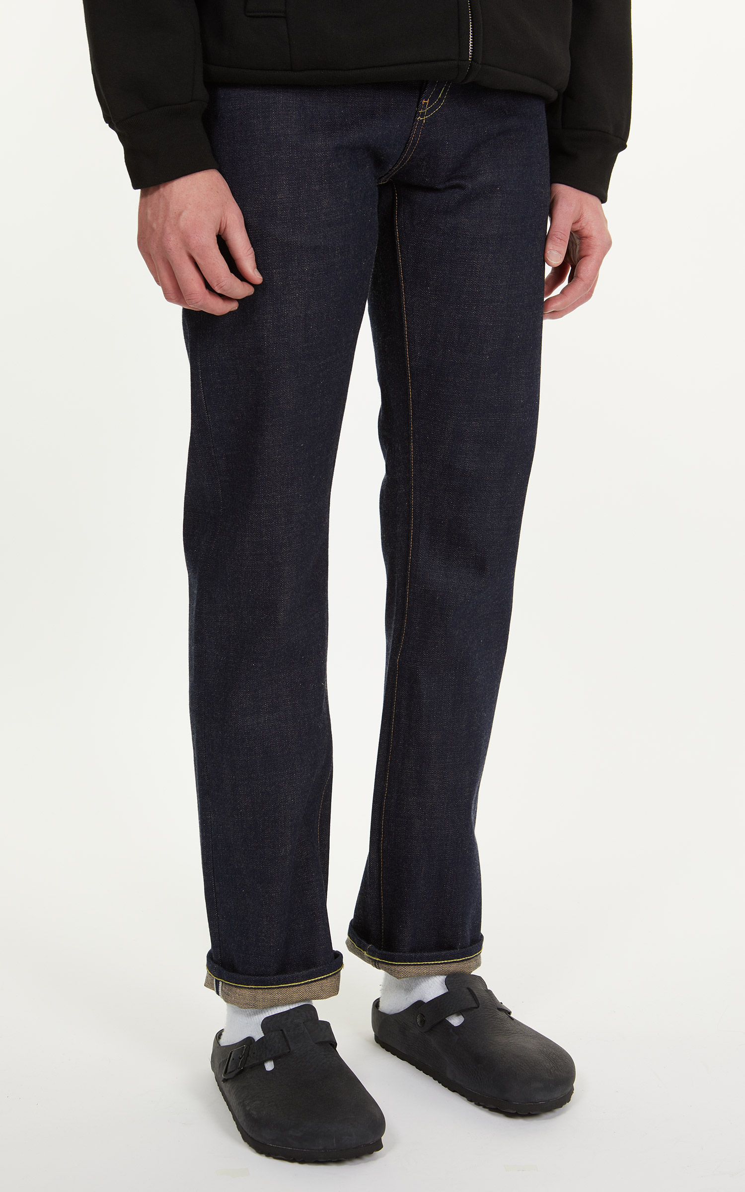 UB244 Tapered Fit 11oz Black Stretch Selvedge Denim | The