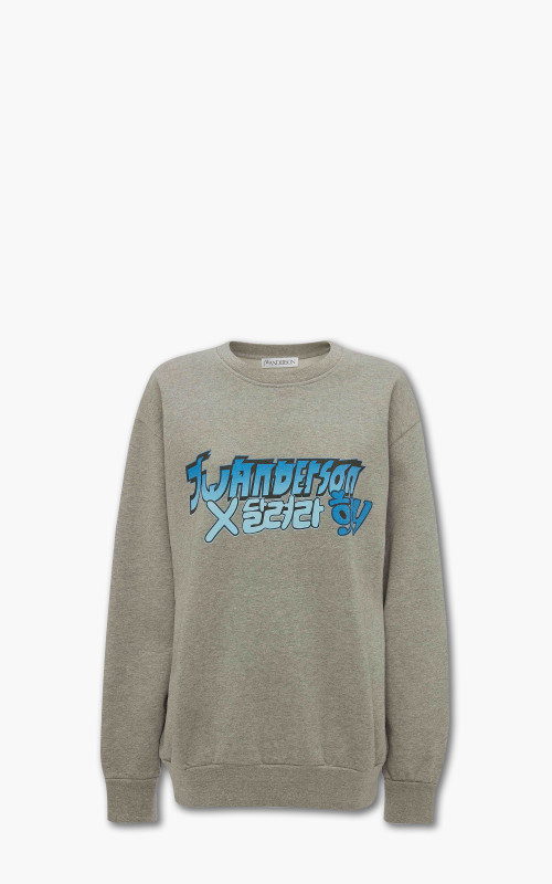 JW Anderson RH Print Sweatshirt Grey Melange