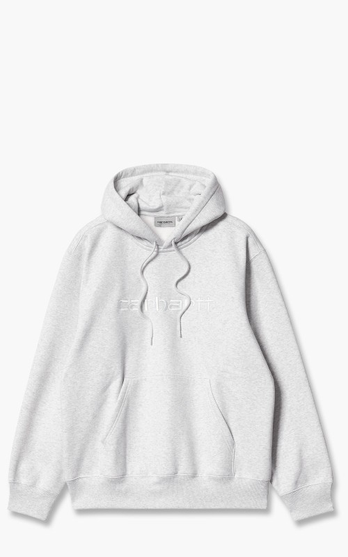 Carhartt WIP Hooded Carhartt Sweat Ash Heather/White I030230.0T.XX.03