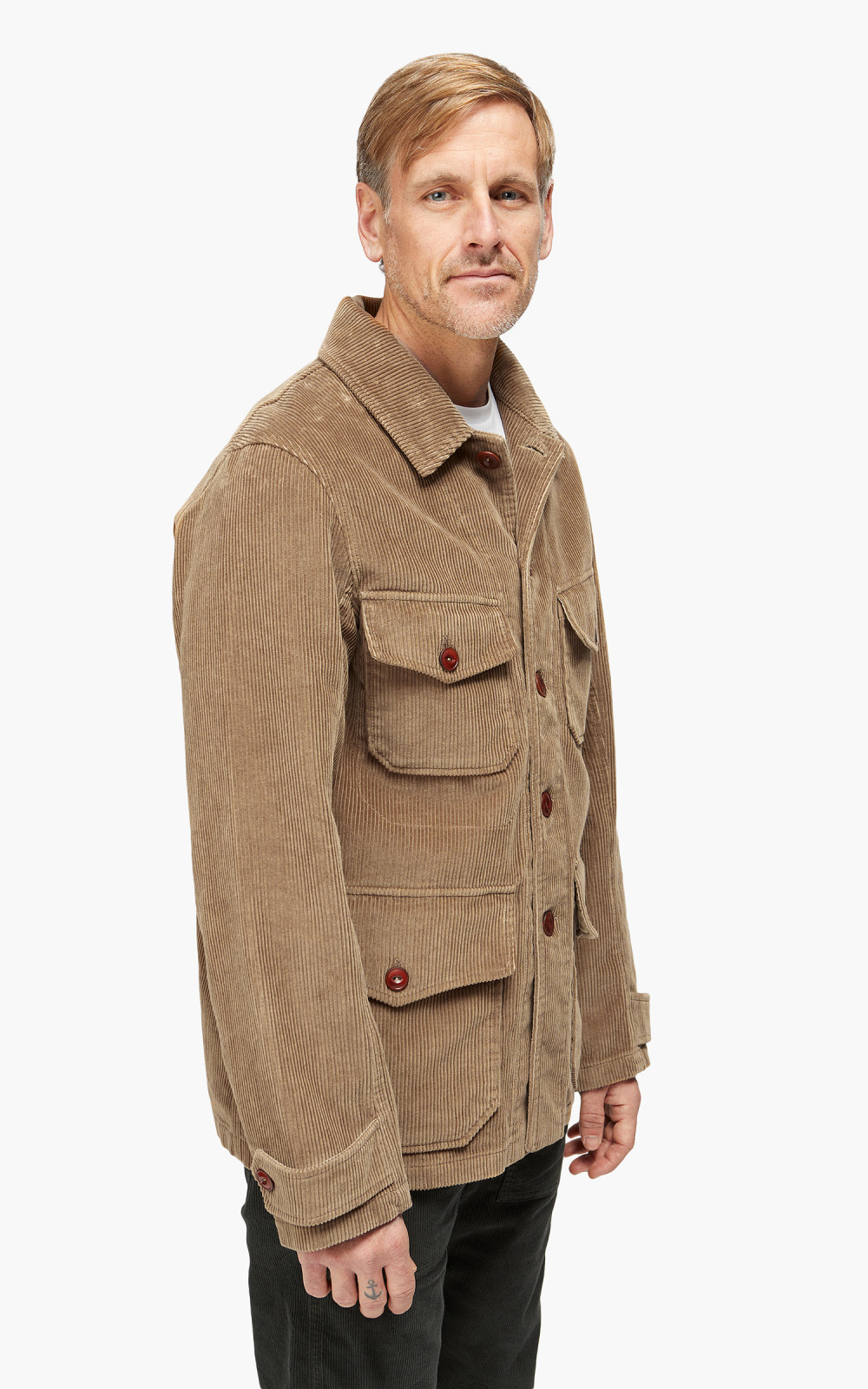 Tellason Hunting Jacket Kindermann Corduroy Taupe Cultizm