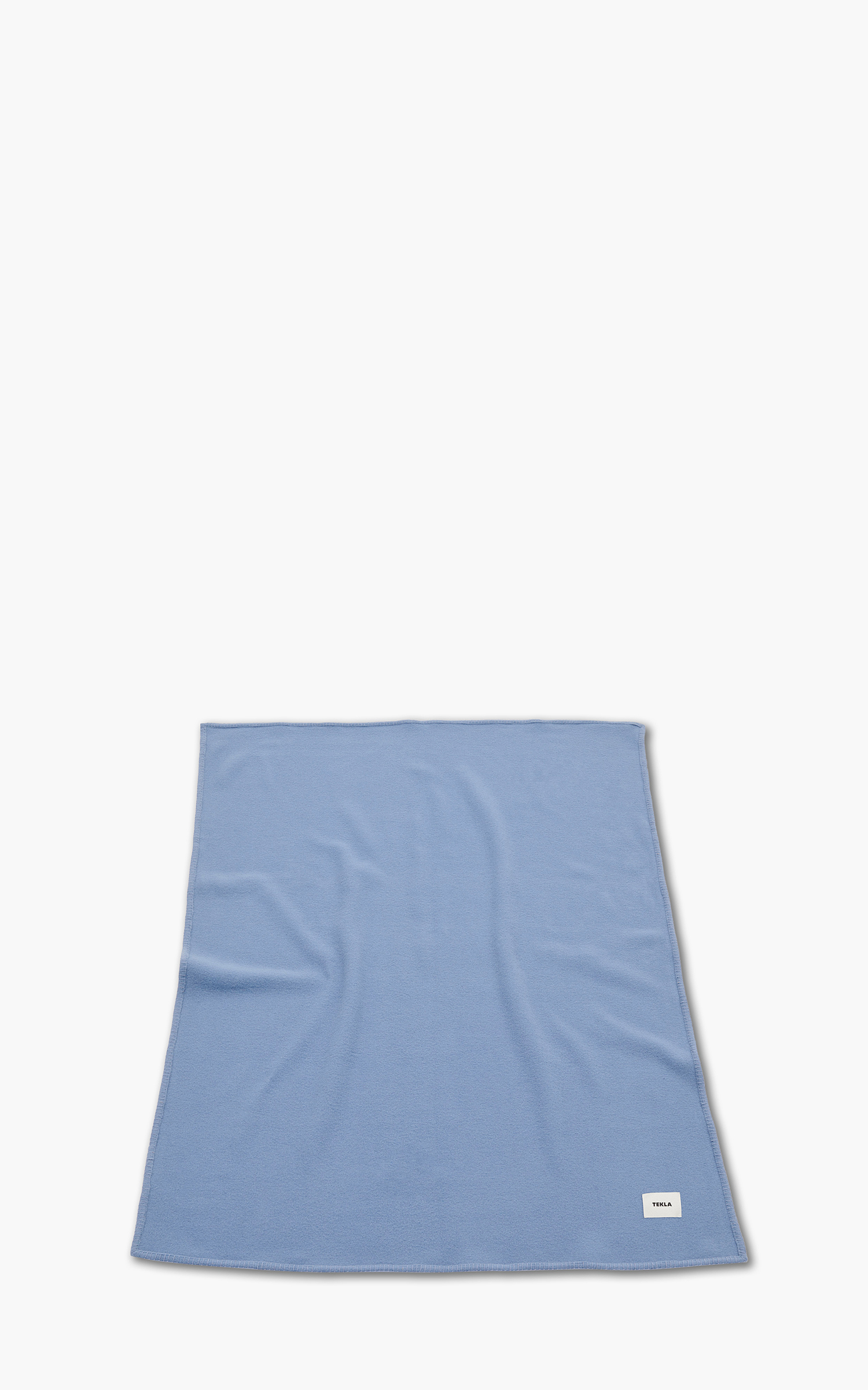 TEKLA Merino Wool Blanket Solid Blue Dawn | Cultizm