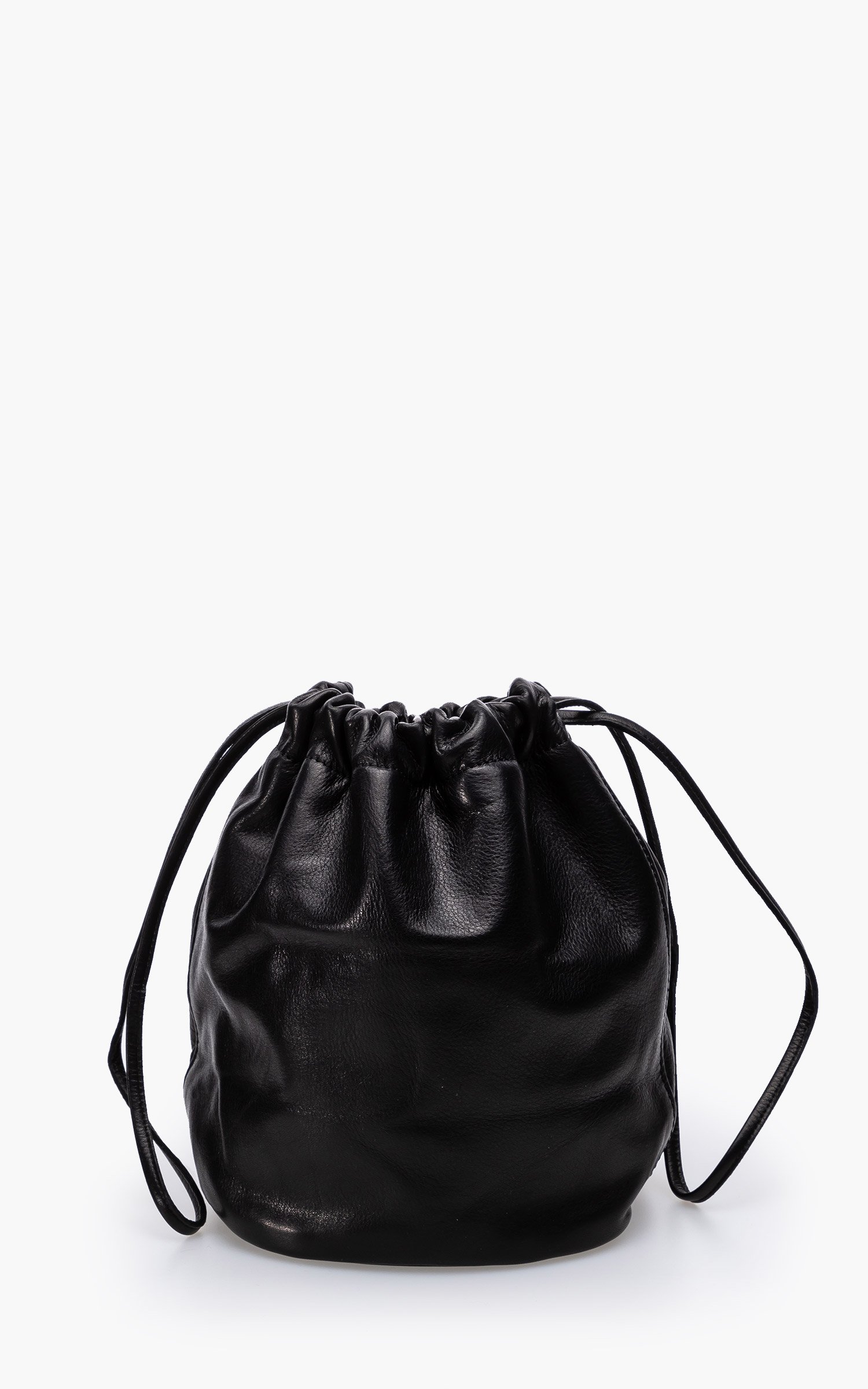 Scye Soft Leather Drawstring Bag Black | Cultizm