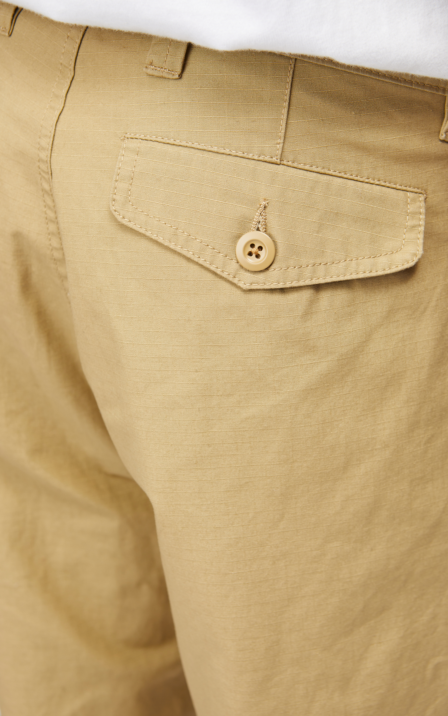 Nigel Cabourn Pleated Chino Cotton Ripstop Tan | Cultizm Nigel Cabourn Pleated Chino Cotton Ripstop Tan | Cultizm