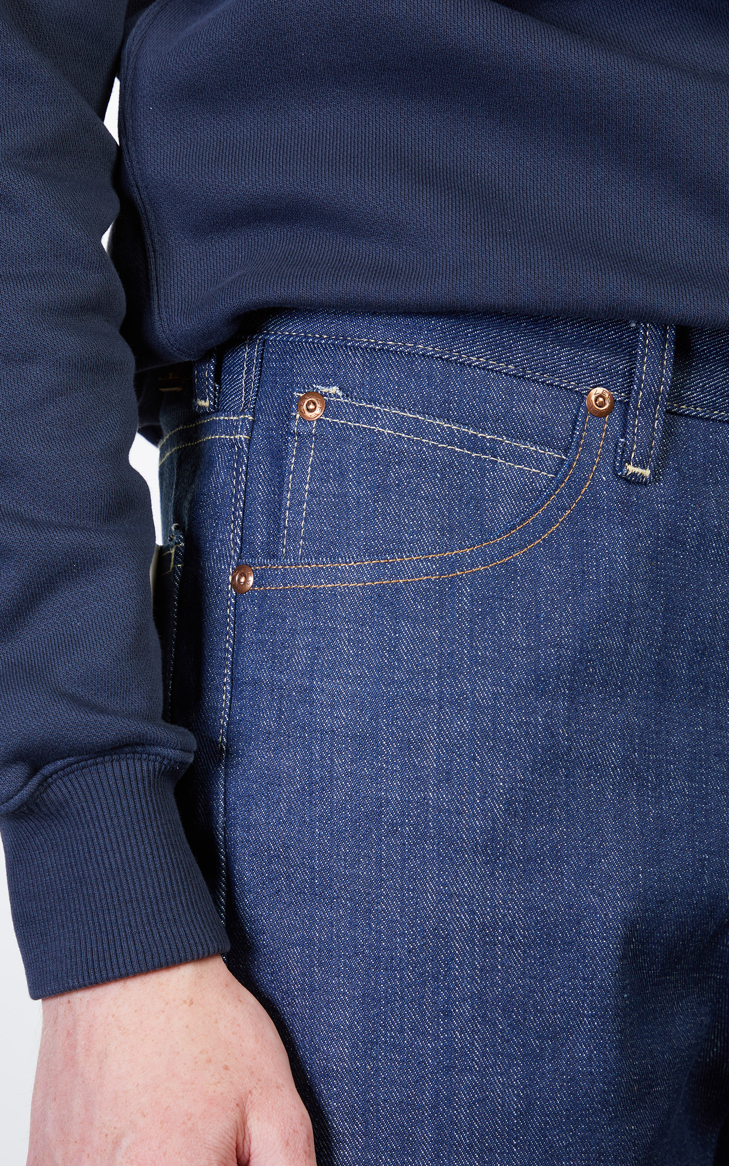 Lee 101 50s Rider Jeans Dry Selvage Natural Indigo 13oz