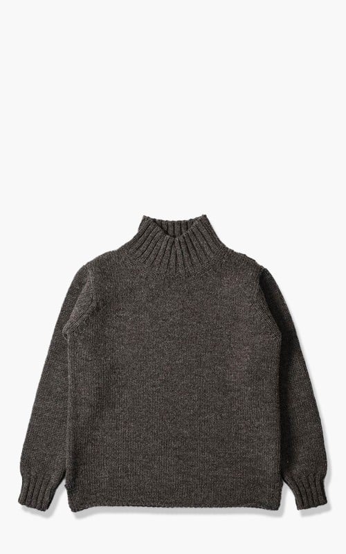 Margaret Howell MHL. Wide Neck Sweater British Wool Dark Natural