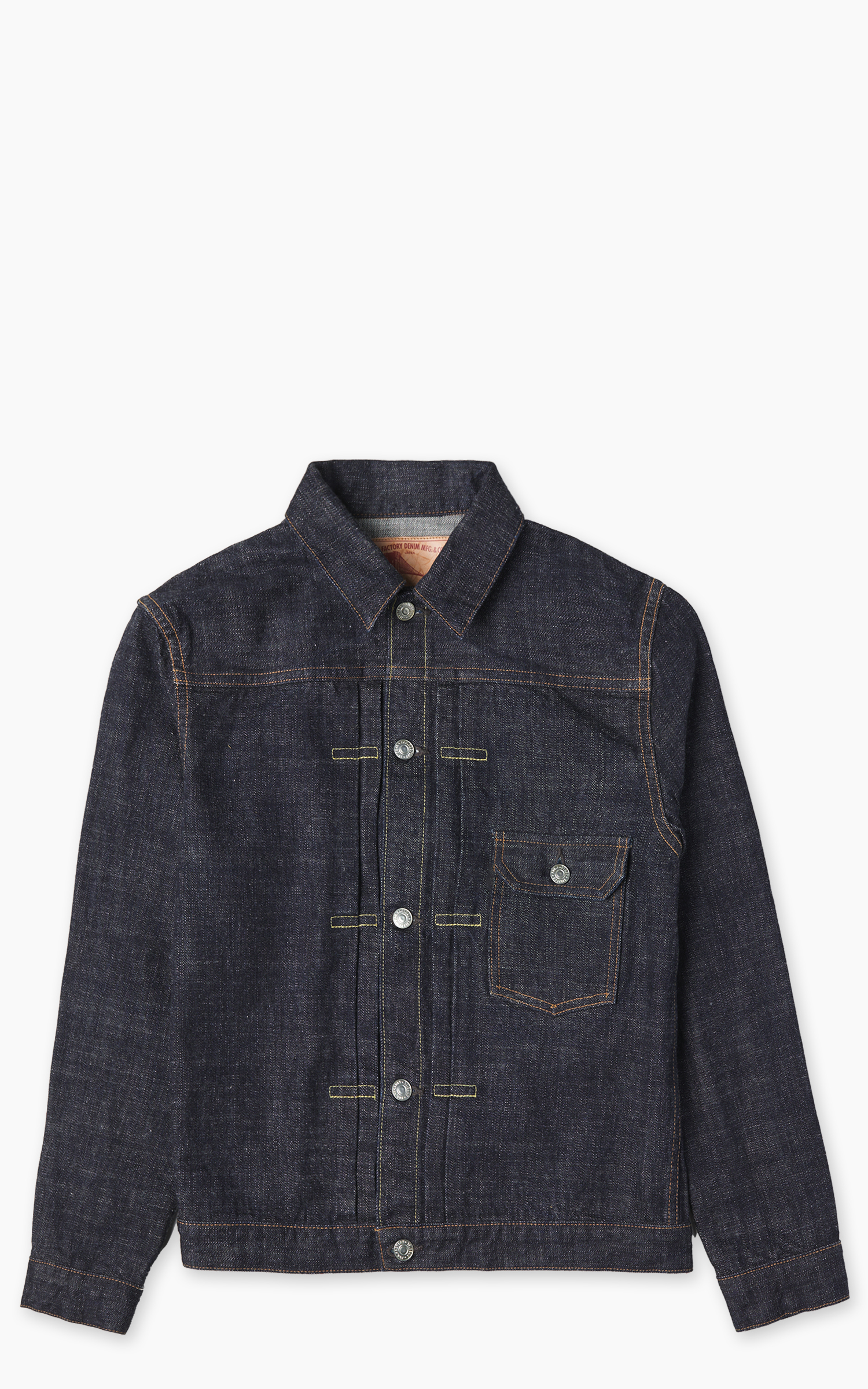 FOB Factory F2400 G-3 Type 1 Selvedge Denim Jacket Rinsed FOB Factory F2400 G-3 Type 1 Selvedge Denim Jacket Rinsed