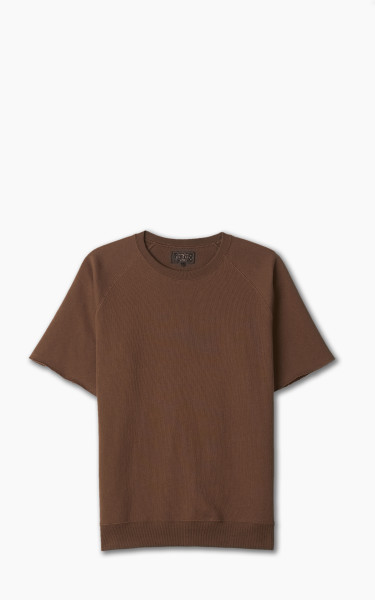 Beams Plus Cut-Off Short Sleeve Sweatshirt Brown