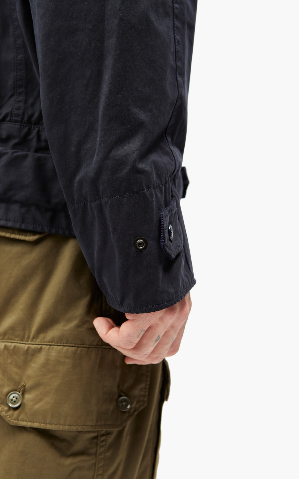 Engineered Garments Moto Jacket PC Coated Cloth Dark Navy Engineered Garments Moto Jacket PC Coated Cloth Dark Navy