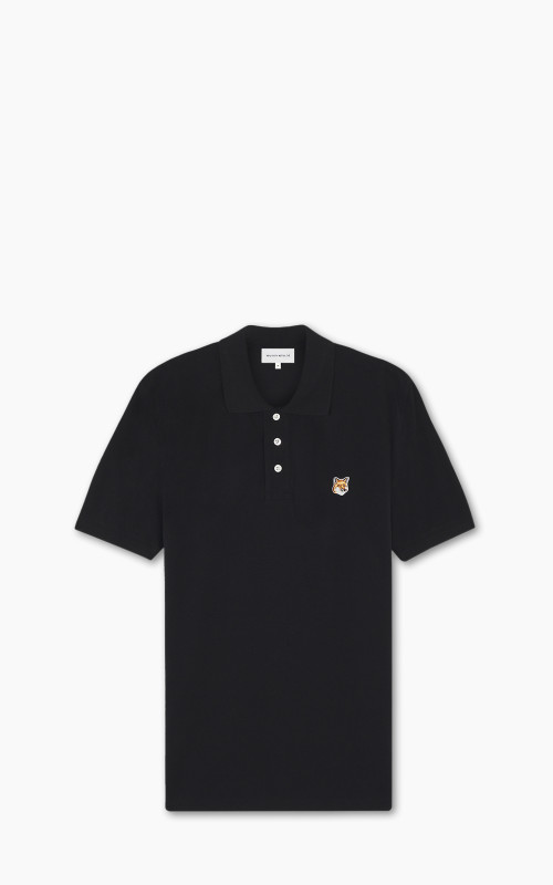 Maison Kitsuné Fox Head Patch Regular Polo Black