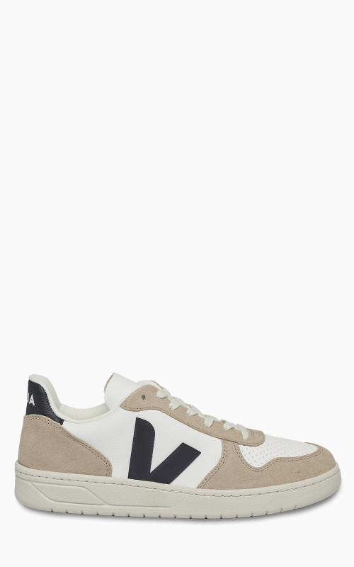 Veja V-10 Chromefree Leather Extra White/Black/Sahara