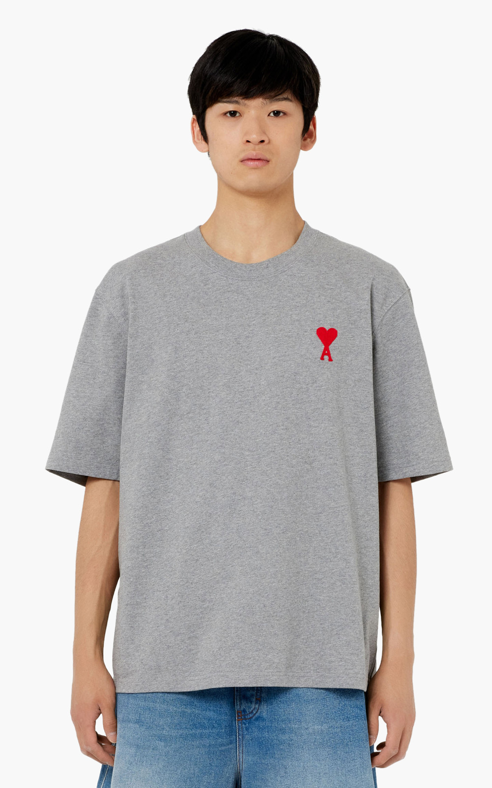 AMI｜ (UTS074 726 001) Black Ami De Coeur T-Shirt | AMI PARIS