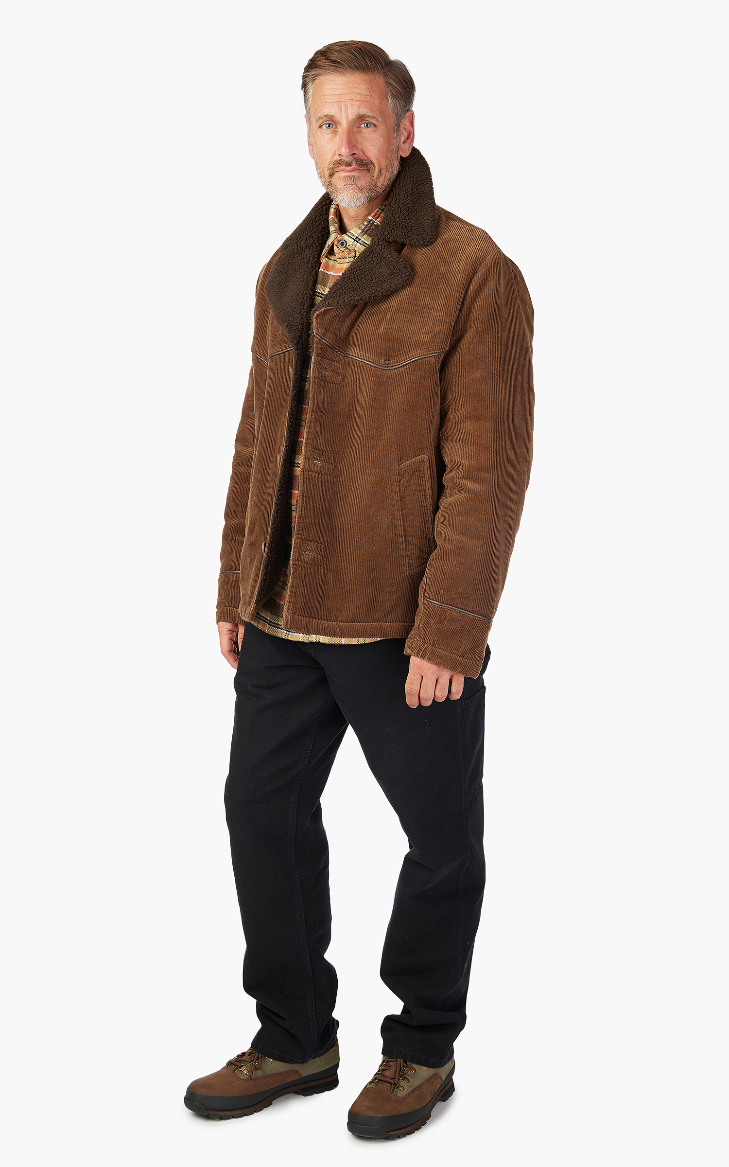 Brixton Wallace Sherpa Lined Jacket Bison Cord Cultizm