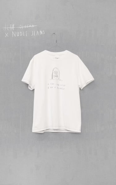 Nudie Jeans x Jeff Olsson Roy Born In Hell T-Shirt Offwhite