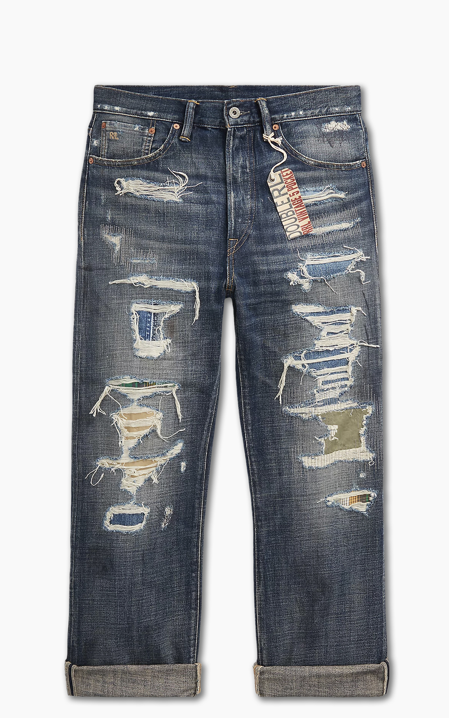 RRL Vintage Five-Pocket Fit Repaired Jean Sumter Wash | Cultizm RRL Vintage Five-Pocket Fit Repaired Jean Sumter Wash | Cultizm
