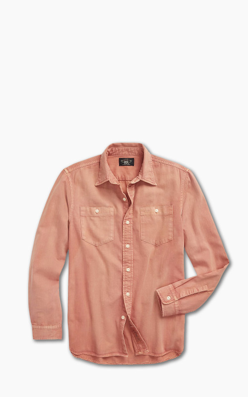 RRL Garment-Dyed Twill Workshirt Service Red