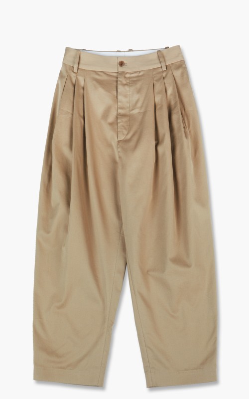 Hed Mayner 6 Pleat Pants Heavy Cotton Camel AW21_P40_CML/COT