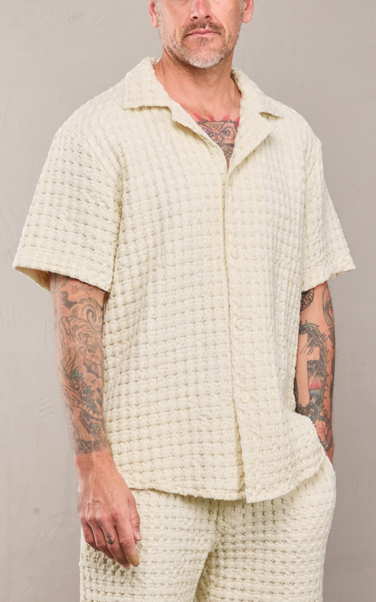 Ecru Jaffa Waffle Shirt – Frae