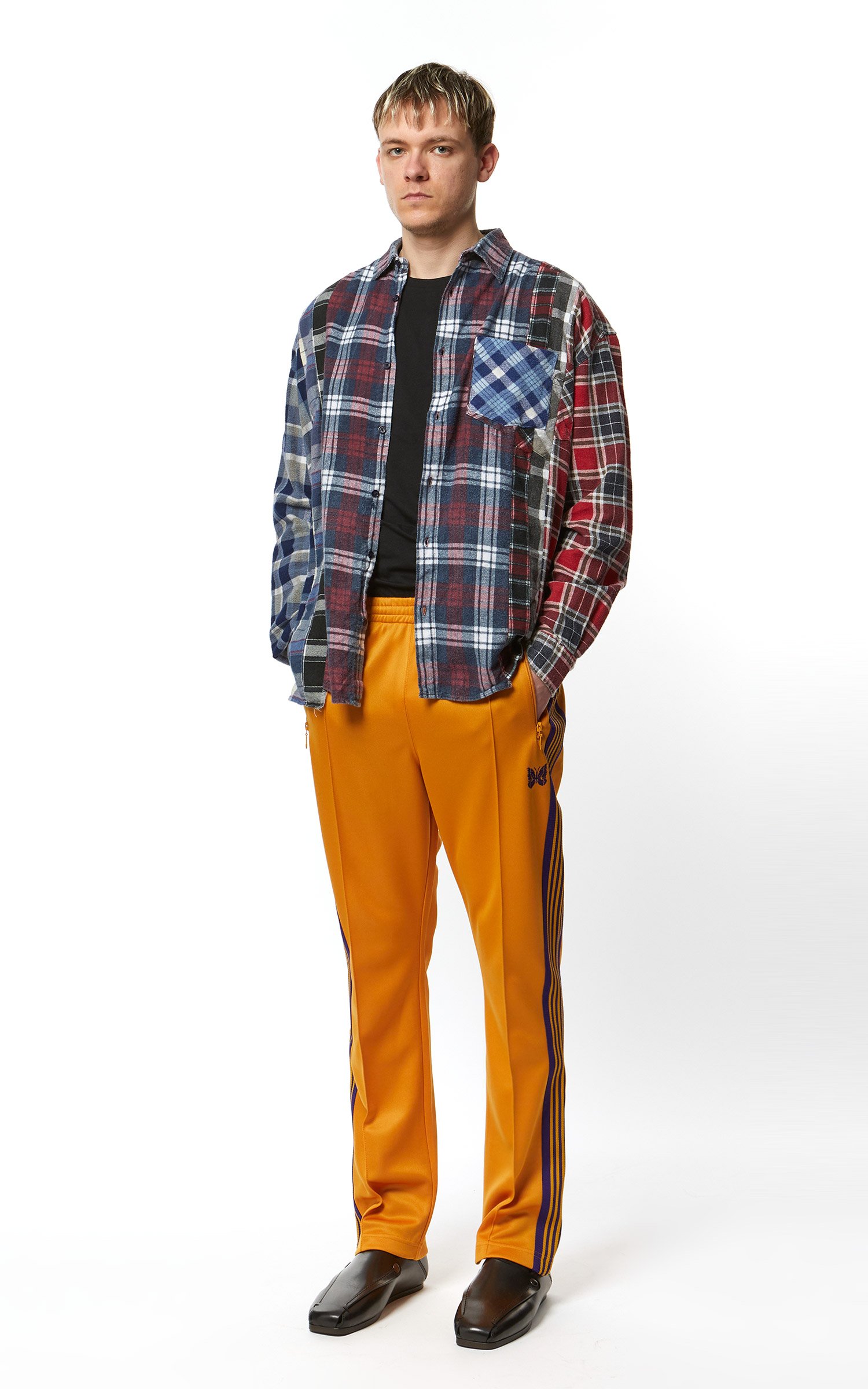 Needles Narrow Track Pant Poly Smooth Yellow Gold | Cultizm