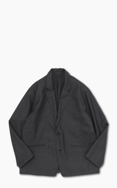 Still By Hand Relaxed Wool Jacket Charcoal
