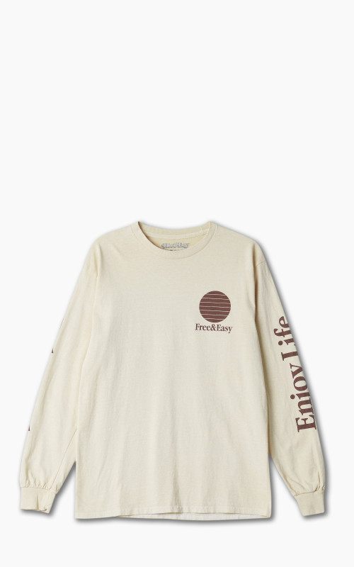 Free & Easy Three Palms L/S Tee Natural