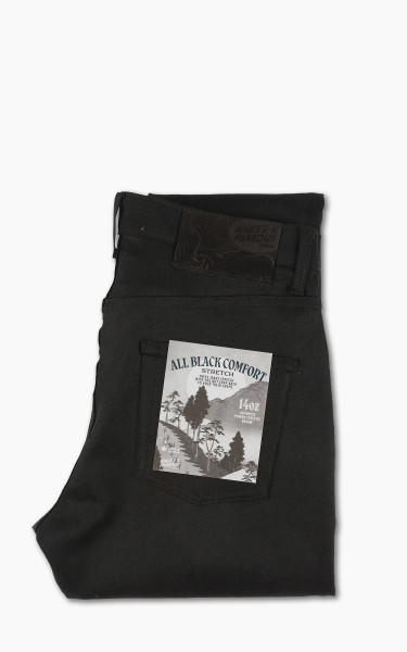Naked &amp; Famous Denim Weird Guy Denim All Black Comfort Stretch 14oz